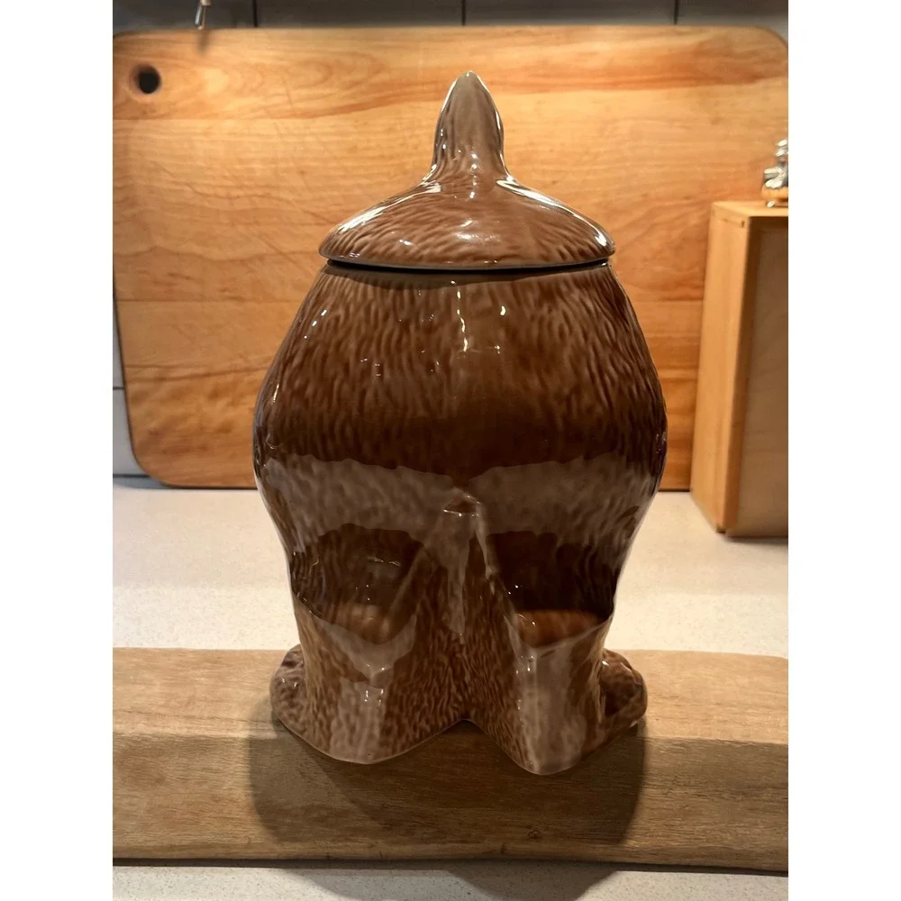 Vintage McCoy Wags Dog Cookie Jar Brown Ceramic USA 0272 Mid Century Modern